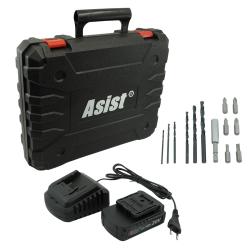 ASIST Vrtačka Aku 20V s příklepem 2,0Ah v kufru GANGSTART s baterií a nabíječkou ASIST