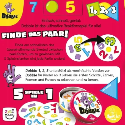 Asmodee Hra postřehová Dobble 1-2-3 New (společenská hra)