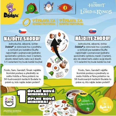 Asmodee Hra Dobble Hobbit Pán prsteňov CZ (spoločenská hra)