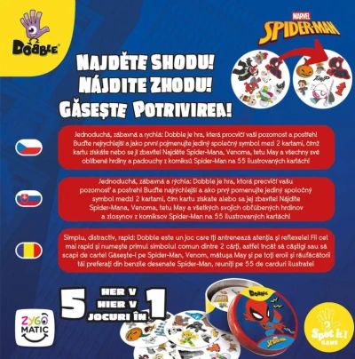 ASMODEE Hra postřehová Dobble Spiderman (společenská hra)