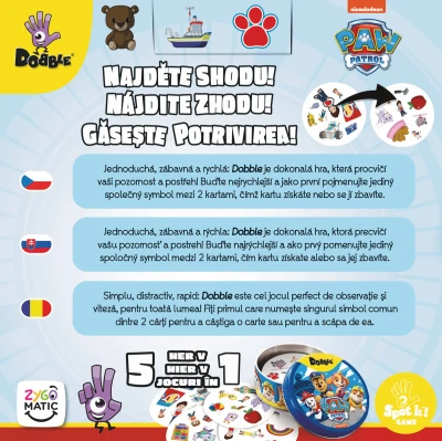 Asmodee Hra postřehová Dobble Tlapková Patrola (společenská hra)