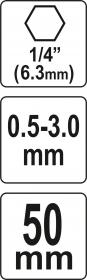 Yato Bezklíčové rychloupínací sklíčidlo 0.5-3.0mm HEX