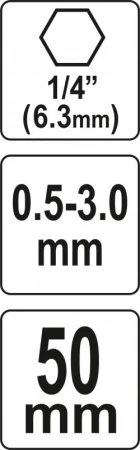 Yato Bezklíčové rychloupínací sklíčidlo 0.5-3.0mm HEX