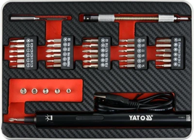 Yato Přesný aku šroubovák 3,6V SET 39PCS Yato Přesný aku šroubovák 3,6V SET 39PCS