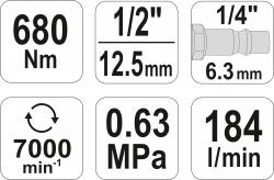 Yato Utahovák pneumatický 1/2[34] 680Nm