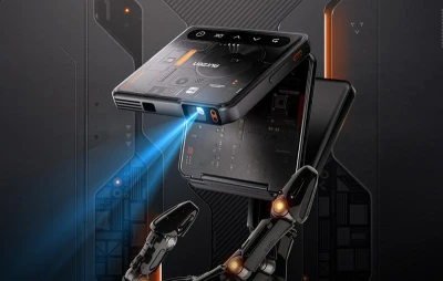 Aurzen ZIP Cyber Trifold tmavě šedý skládací projektor