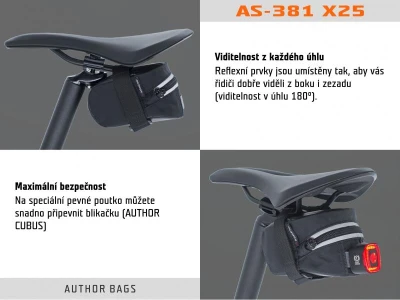 Author A-S381 TPN X25 černá podsedlová brašna