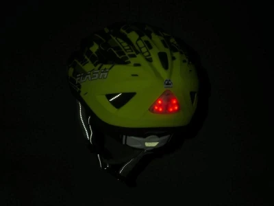 Author Flash LED Inmold X8 (171 šedá/žlutá-neonová-matná) dětská cyklopřilba POUZE 47-51cm (VÝPRODEJ)