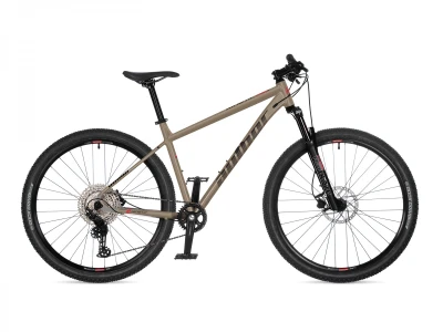 Author Kinetic 2026 titanium-matná/černá/červená MTB kolo + výbava zdarma