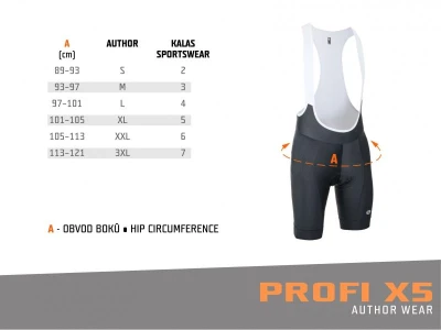 Author Profi X5 Endurance (černá) cyklokraťasy