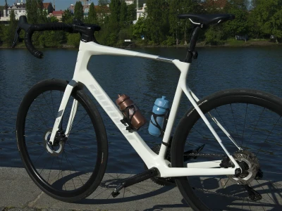 Author AB-Tcx-Shiva Bio X25 transparentní/stříbrná cyklistická láhev