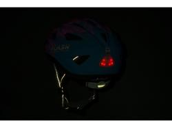 Author Flash LED Inmold X8 (162 ružová-neónová/modrá-matná) detská cyklistická prilba