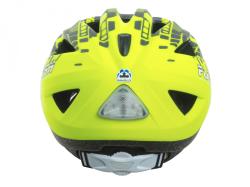 Author Flash LED Inmold X8 (171 sivá/žltá-neónová-matná) detská cyklistická prilba