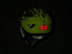 Author Flash LED Inmold X8 (171 sivá/žltá-neónová-matná) detská cyklistická prilba