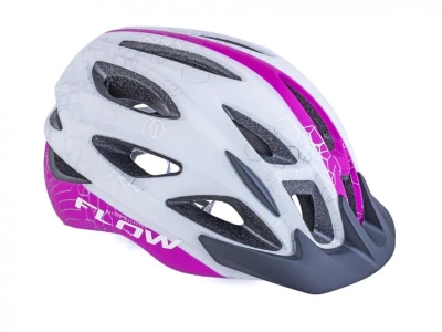 Author Flow Inmold X9 (192 bílá/růžová-neonová) cyklistická přilba Author Flow Inmold X9 (192 bílá/růžová-neonová) cyklistická přilba