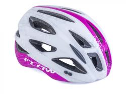 Author Flow Inmold X9 (192 bílá/růžová-neonová) cyklistická přilba