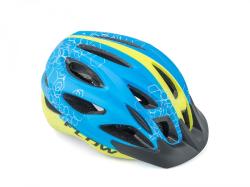 Author Flow Inmold X9 (204 modrá/žltá-neónová-matná) cyklistická prilba