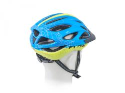 Author Flow Inmold X9 (204 modrá/žlutá-neonová-matná) cyklistická přilba