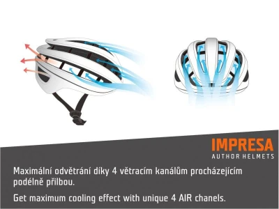 Author Impresa Inmold (šedá/černá) cyklistická přilba