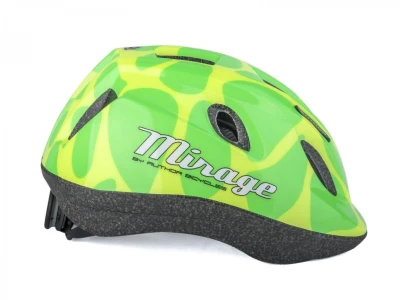 Author Mirage Inmold (198 žltá/zelená) detská cyklistická prilba