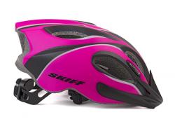 Author Skiff Inmold (191 růžová-neonová/černá-matná) cyklistická přilba