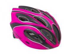 Author Skiff Inmold (191 růžová-neonová/černá-matná) cyklistická přilba