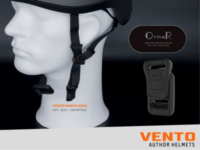 Author Vento InMold LED USB (šedá/černá) cyklistická přilba