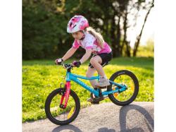 Author Record 16 2025 limeta/modrá dětské kolo + blikačky zdarma