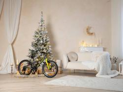 Author Record 20 2025 bílé/stříbrné/červené dětské kolo + výbava zdarma