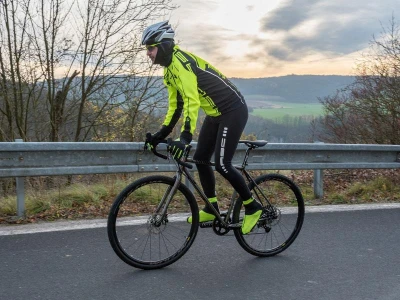 Author UltraTech Thermo černé/neonově žluté cyklistické rukavice