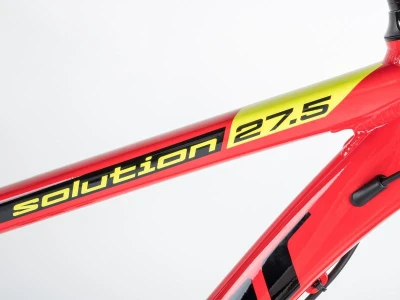 Author Solution 27,5 2023-24 červená/černá/limeta MTB kolo + výbava zdarma