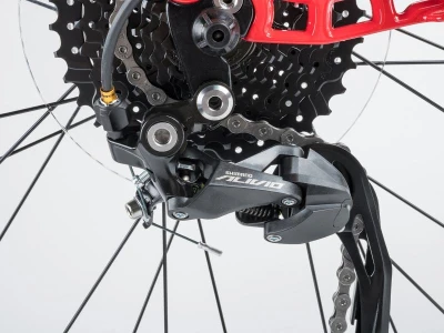 Author Solution 27,5 2023-24 červená/černá/limeta MTB kolo + výbava zdarma