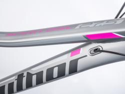 Author Spirit 27,5 ASL 2023-24 stříbrná/růžová dámské MTB kolo + výbava zdarma