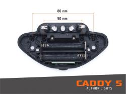 Author Světlo zad. A-Caddy 5 (černá/červené-sklo)