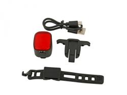 Author Světlo zad. Cubus USB CobLed 50 lm (černá/červené-sklo)