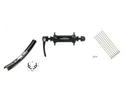 Author Zapletené koleso predné Deore RU (čierna/strieborná)