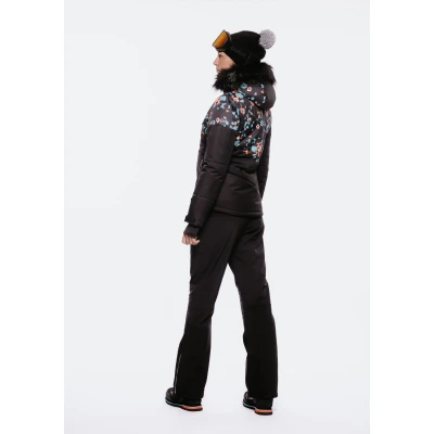 Authority SJ-GLAM W printed black dámská lyžařská bunda