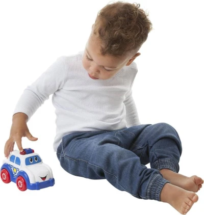 Autíčko baby veselé s obličejem policie na baterie Světlo Zvuk