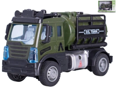 Auto army vojenské 13cm s cisternou zpětný chod plast