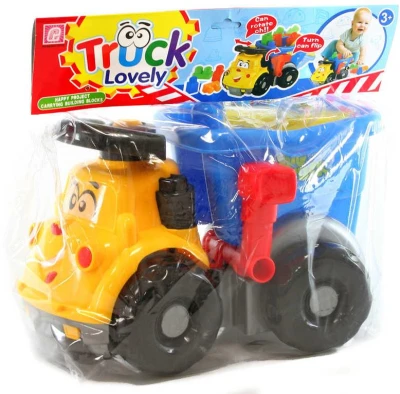 Auto baby veselé nákladné 26cm set s kockami sklápacia s tvárou plast Auto baby veselé nákladné 26cm set s kockami sklápacia s tvárou plast