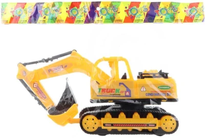 Auto bagr 27cm plastový pásový pracovní stroj buldozer na setrvačník 2v1 Auto bagr 27cm plastový pásový pracovní stroj buldozer na setrvačník 2v1