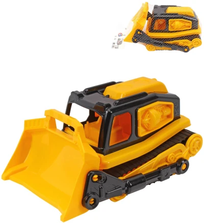 Auto buldozer žlutý volný chod funkční stavební stroj na písek