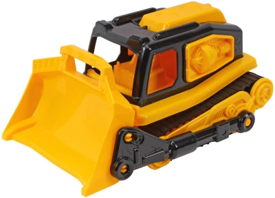 Auto buldozer žlutý volný chod funkční stavební stroj na písek