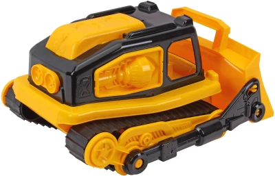 Auto buldozer žlutý volný chod funkční stavební stroj na písek
