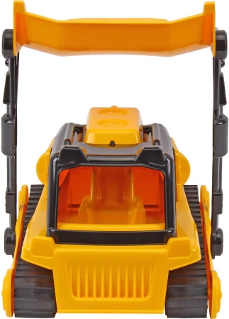 Auto buldozer žlutý volný chod funkční stavební stroj na písek