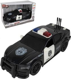 Auto černé policejní 1:20 Policie na baterie Světlo Zvuk Auto černé policejní 1:20 Policie na baterie Světlo Zvuk