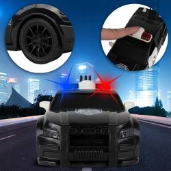 Auto černé policejní 1:20 Policie na baterie Světlo Zvuk