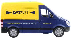 Auto dodávka 22cm Datart na setrvačník na baterie 1:16 Světlo Zvuk CZ kov