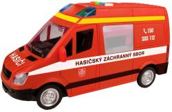 Auto hasiči dodávka 21cm český hlas posádky na baterie Světlo Zvuk CZ