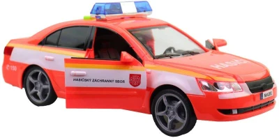 Auto hasičské osobní vůz hasiči na baterie mluví česky CZ Světlo Zvuk